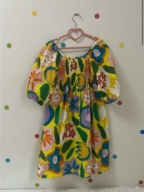 Farm Rio Fábula Girls Floral Dress Size 8 – Colorful Puff Sleeve